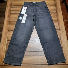 Wrangler Loose Fit Black Denim Jeans Abrasion Resistant - Size 12 Regular NWT