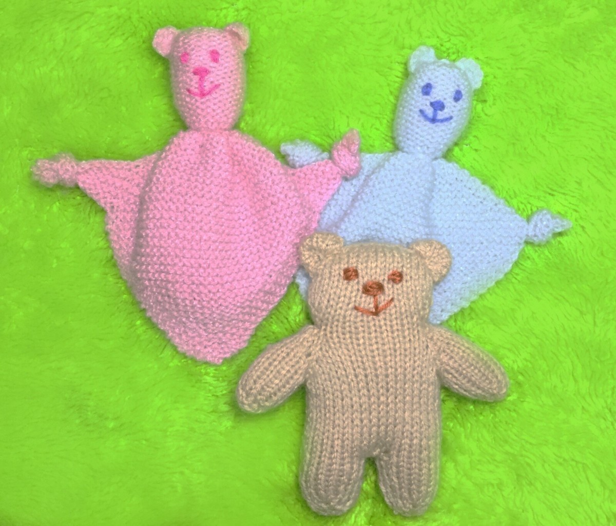 Teddy Bear Knitting Pattern Blanket Knitting Pattern: Baby Blankets To