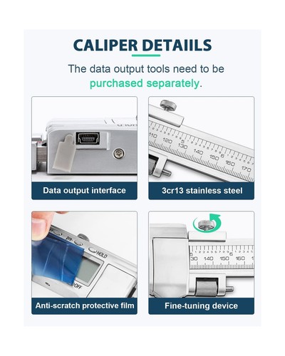 20 Inch Digital Caliper Long Jaw Caliper with 6" Jaw Depth Calipers Measuring... - Picture 6 of 7