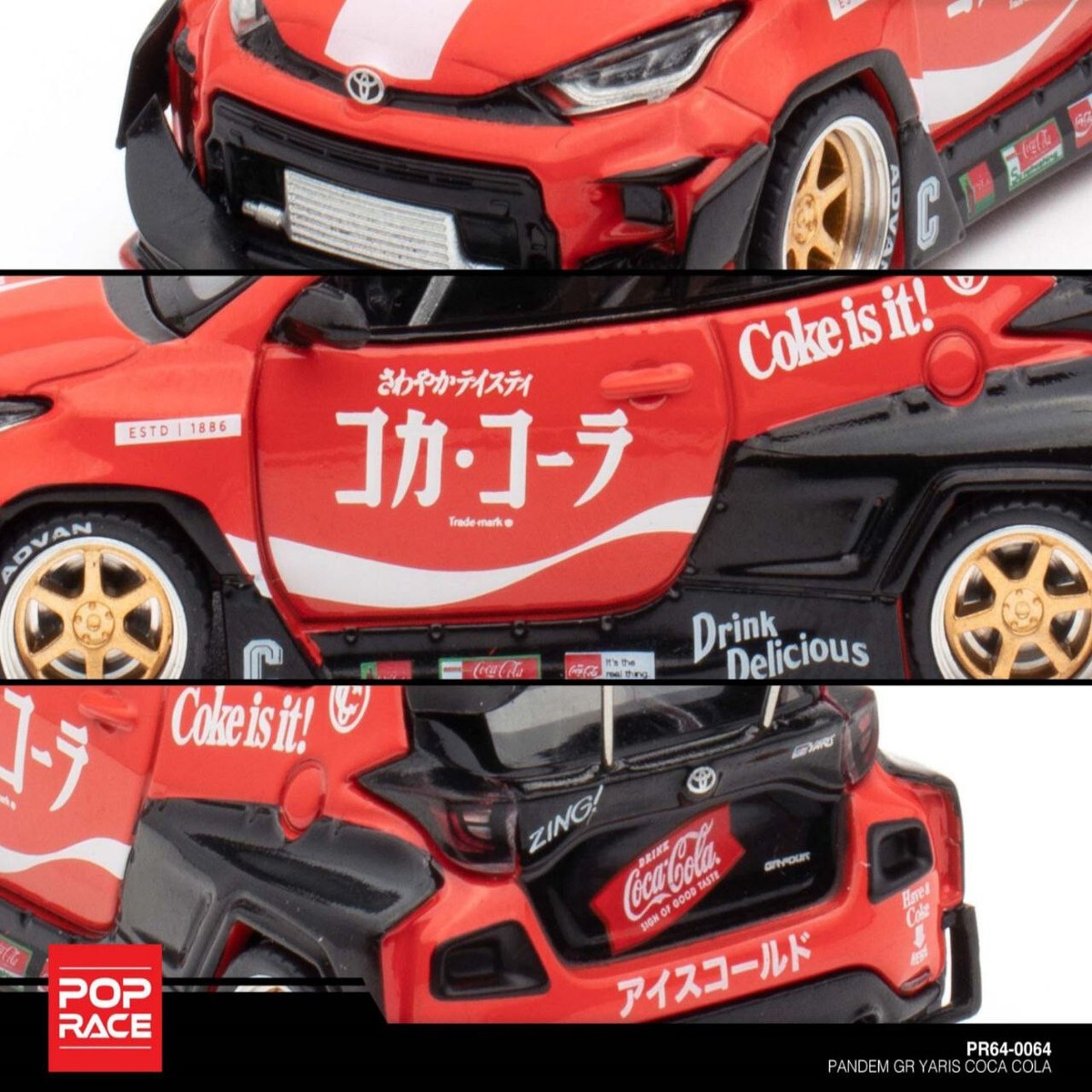 POP RACE PR64-64 Pandem Rocket Bunny Toyota GR Yaris Coca