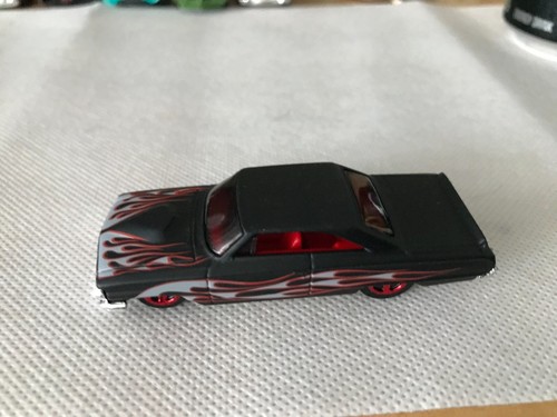 Hot Wheels #189 Mystery Cars CUSTOM '64 GALAXIE ☀black;flames;red 5sp loose B428 - Picture 7 of 11