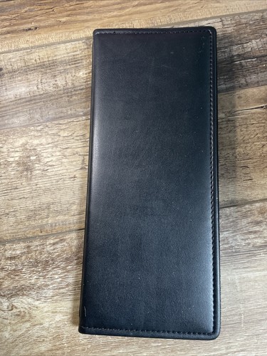 Business Card Wallet Folio Holds 64 Cards Black Faux Leather 10.25”L x 4.25”W - Picture 4 of 5