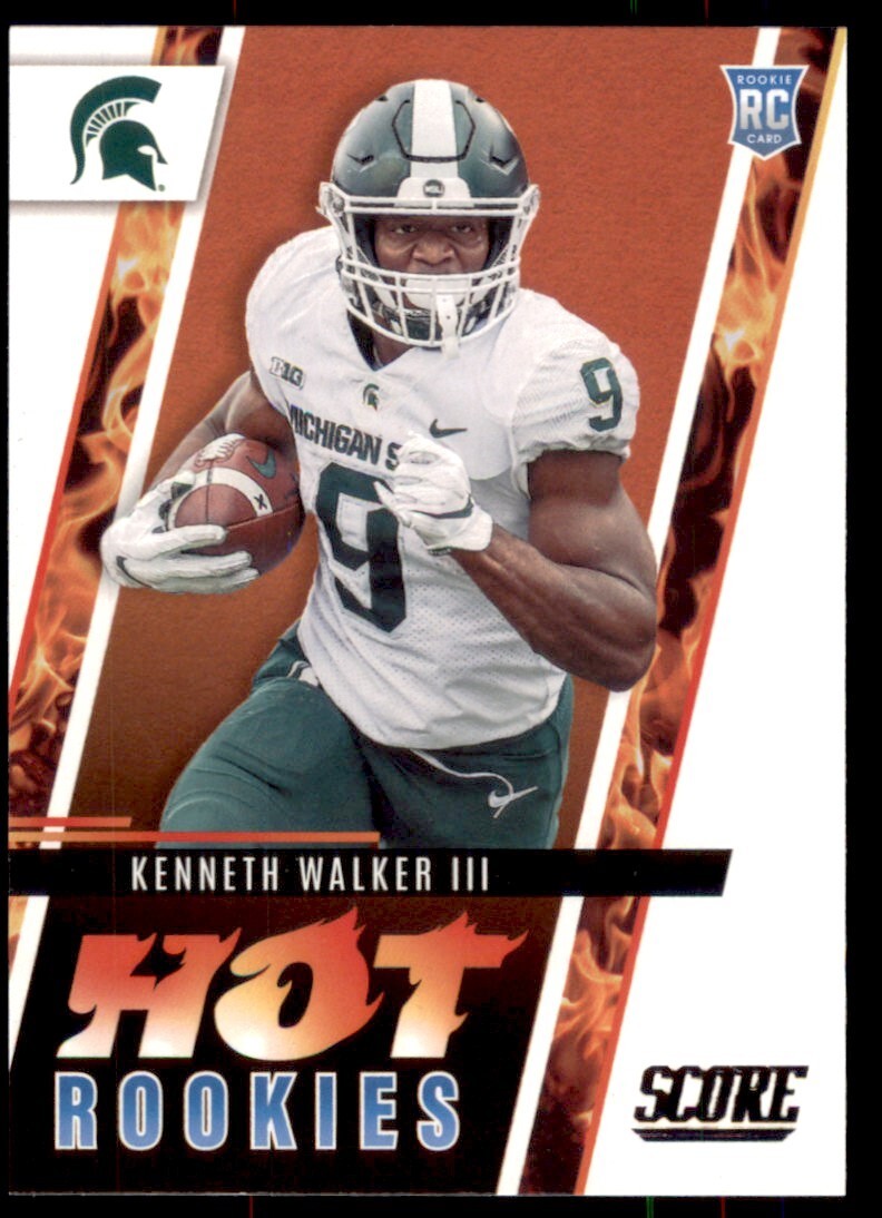 2022 Score Football Hot Rookies #15 Kenneth Walker III - Michigan State Spartans
