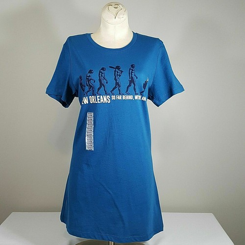 New Orleans Evolution T-Shirt "So Far Behind We're Ahead" blau Damen XL Tee Top - Bild 4 von 7