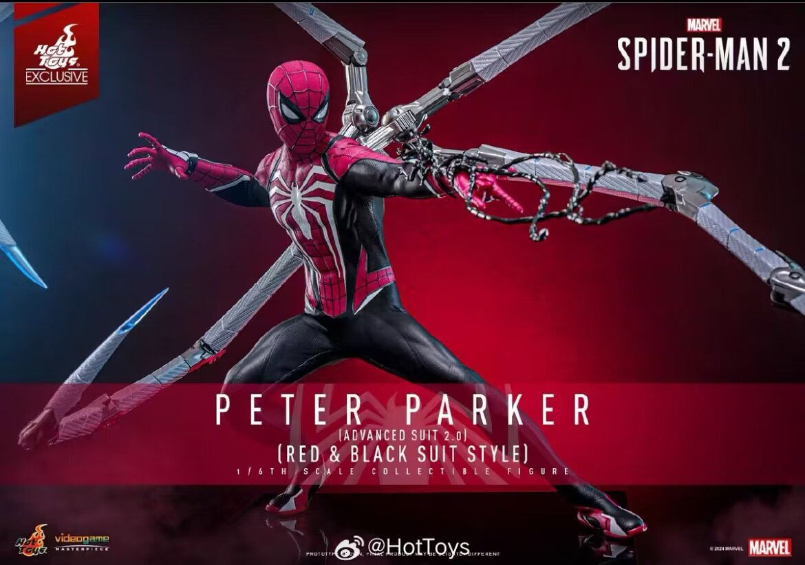 New Hot Toys VGM66 Spider-Man 2 Peter Parker Advanced Suit