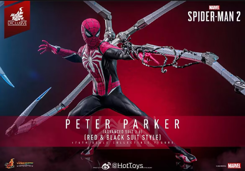 New Hot Toys VGM66 Spider-Man 2 Peter Parker Advanced Suit 2.0 1/6 Figure Toy - Picture 2 of 6