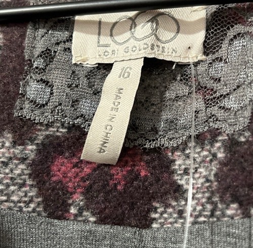 NWOT Logo By Lori Goldstein | Animal Jacquard Coat Size: US 16 - Picture 3 of 6