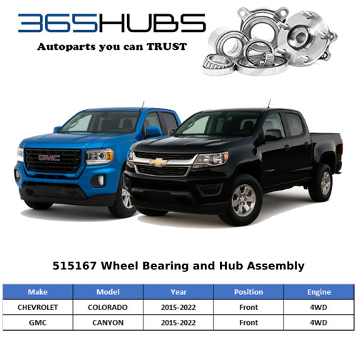 (2) Front 4WD/AWD Wheel Bearing Hub | 2015-2022 Chevrolet Colorado & GMC Canyon - Picture 2 of 10