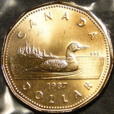 combined shipping 1987 CANADA LOONIE