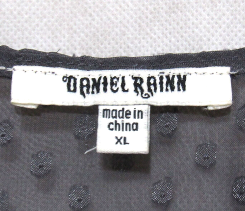 Daniel Rainn 2 pc Tunic Top Cami Gray Polka Dot Womens XL Whimsygoth Dark Fairy - Picture 2 of 15