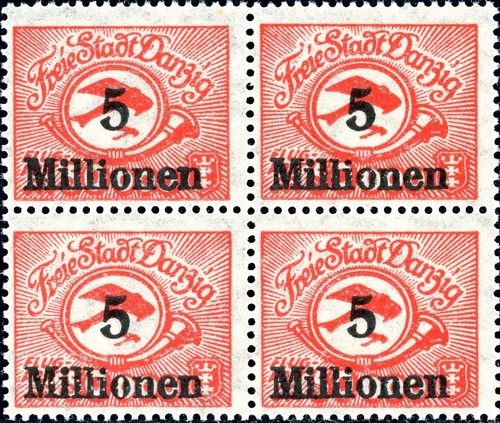 Gdansk MNH ** Block of Four VB Units Upper Margin Selection MNH - Picture 82 of 128