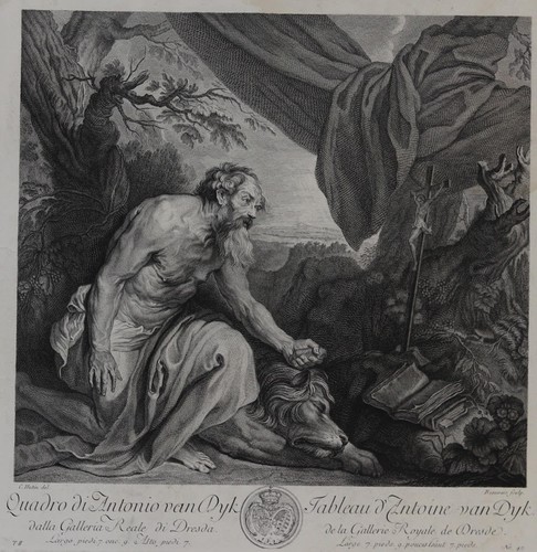 19th century Steel Plate Engraving of Antonio Van Dyk's Painting - Picture 1 of 3