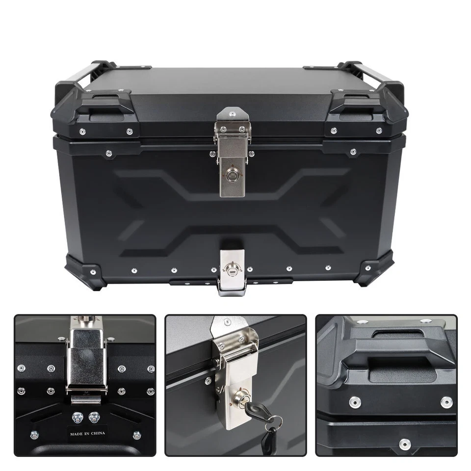 Estojo superior de armazenamento de bagagem 22L/45L/55L/65L porta-malas de alumínio para motocicleta Tour - Imagem 2 de 4