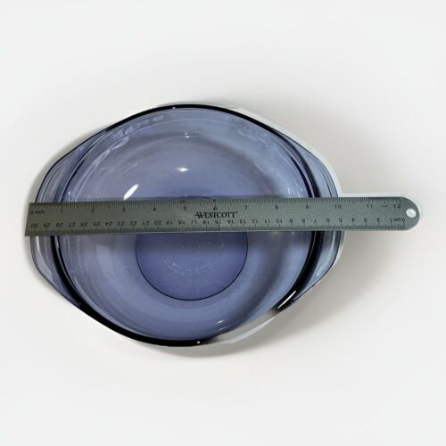 Pyrex Ametista 2qt / 2L Viola Rotondo Vetro Casseruola Piatto 024 USA Vintage - Foto 7 di 9