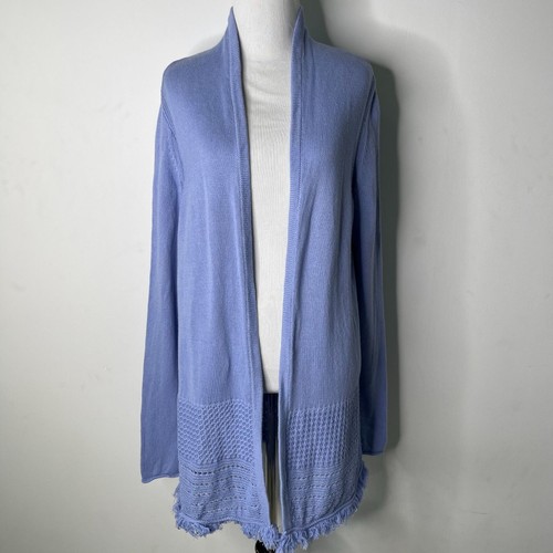 Lilly Pulitzer #004760 Women's Light Purple Knit 100% Cotton Cardigan Size Large - Picture 1 of 14