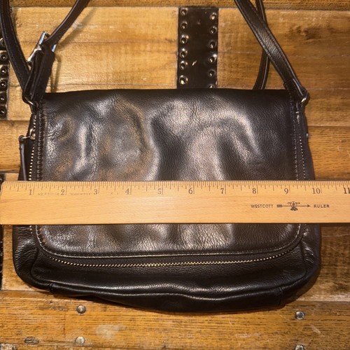Anthropologie MARGOT Black Leather Crossbody Shoulder Bag NICE! - Picture 5 of 10