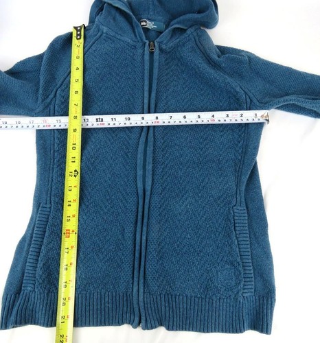 REI Full Zip Size Small Blue Zipper Hoodie Activewear Sports Women Cotton Blend - Picture 7 of 7