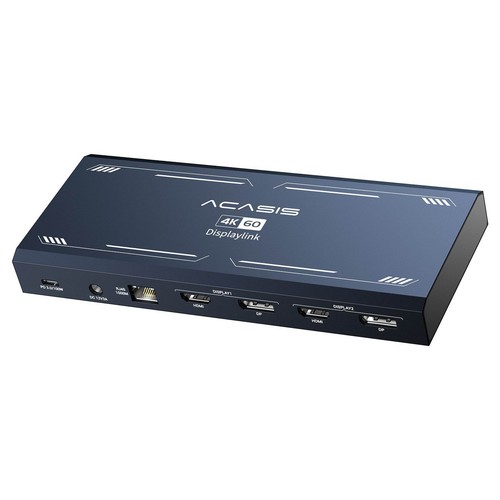 Concentrador USB-C para computadora portátil Acasis 13 en 1 doble 4K HDMI DisplayLink para Mac - Imagen 9 de 13