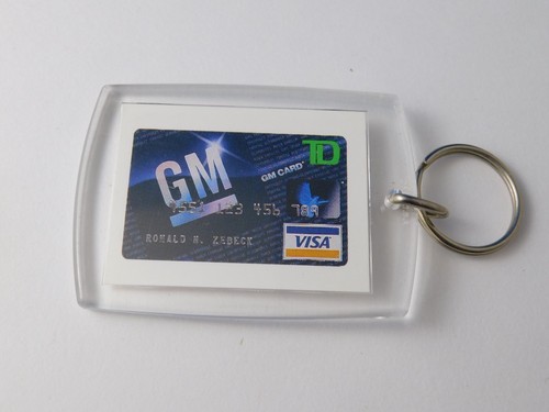 GM TD VISA KEYRING ADVERTISING CREDIT CARD BUY NEW VEHICLE CAR TRUCK AUTO - Picture 1 of 3