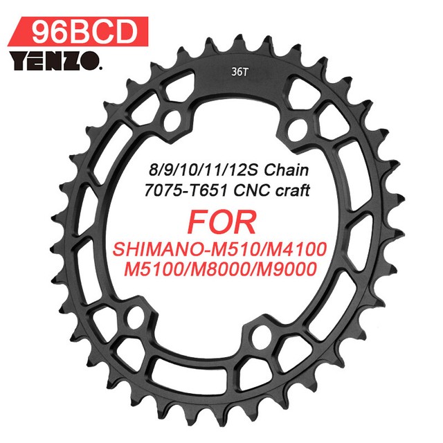 Anello Catena CNC MTB 96bcd 32T/34T/36T per Shimano FC-M4100 MT510 M5100 M8000 M9000- Anello Catena CNC MTB 96bcd 32T/34T/36T per Shimano FC-M4100 MT510 M5100 M8000 M9000-