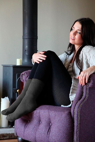 Wärmeträger - dick gemusterte warme Winter gestreifte Twist Thermosocken für Damen - Bild 5 von 66