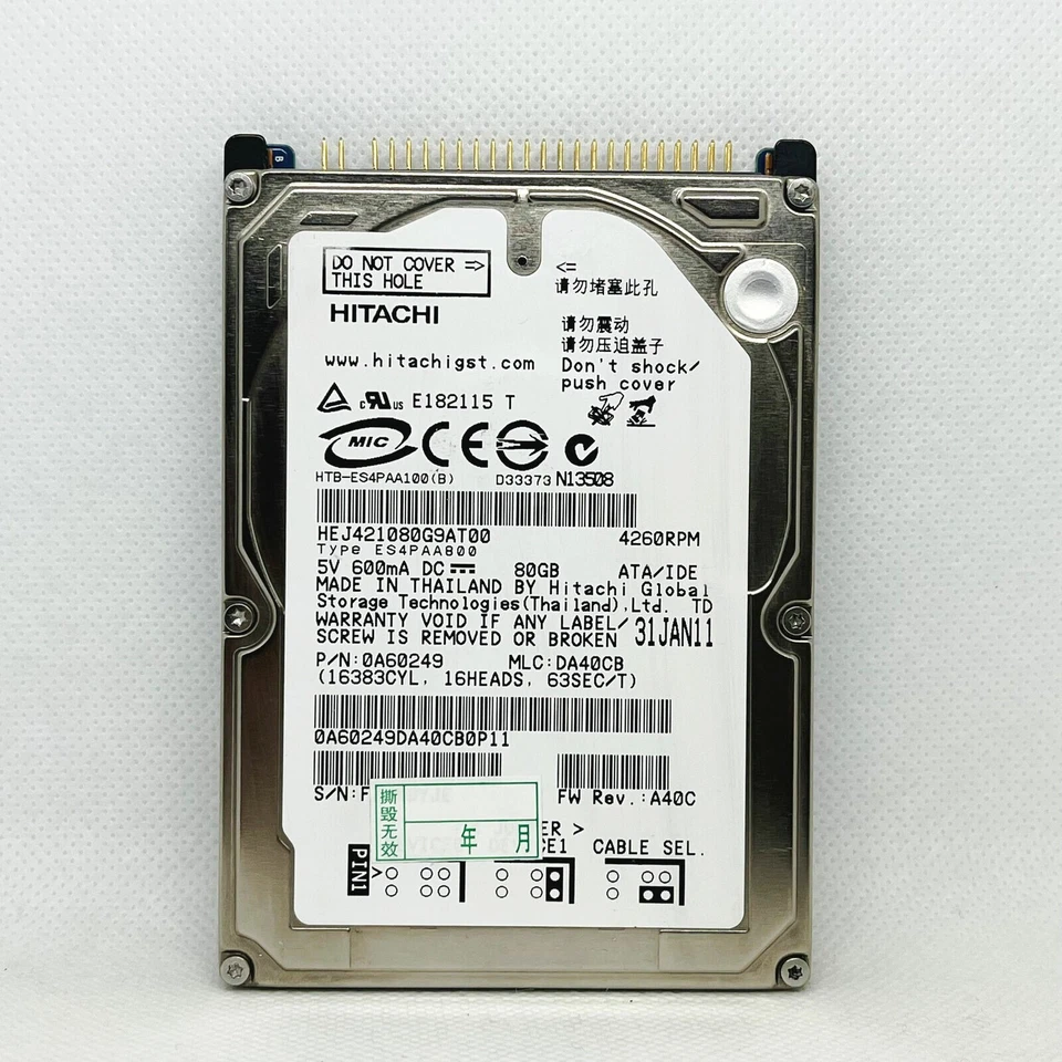 Hitachi HEJ421080G9AT00 80GB IDE PATA 4260RPM 2.5IDE Car Navigation Hard Drive - Image 2 of 4