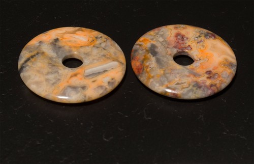 Edelstein Donuts A-L 20 30 40 50 mm für Lederband Kette Pi Scheibe Steinschatz - Bild 129 von 273