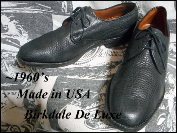 Birkdale De Luxe Vintage Plane Toe Leather shoes Black Men's Size 9D Y14A Birkdale De Luxe Vintage Plane Toe Leather shoes Black Men's Size 9D Y14A