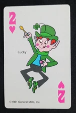 1981 General Mills Cereal Card Game Crazy Eights Sonny 2 Hearts