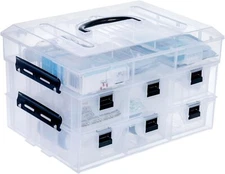 Clear Arts and Crafts Sewing Supplies Storage Organizer, Supplies Container