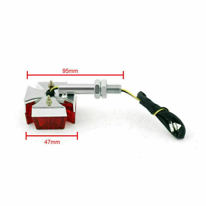 2x Luz LED Señal de Giro Cruz Roja de Malta Personalizada Apta para Motocicleta Foto 3 de 4