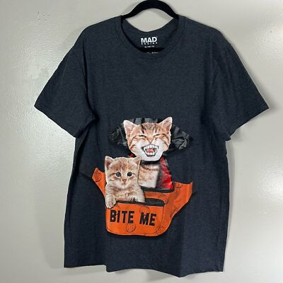Mad Engine Bite Me Cats/Kitties T Shirt XL