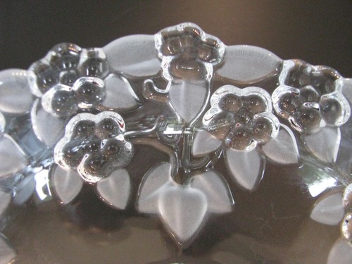 Vintage Mikasa Carmen Crystal embossed flowers with etched leaves your choice - Picture 4 of 17