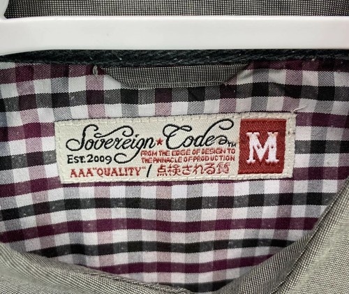 Sovereign Code Mens Button Up LS Collared Shirt Medium Solid Gray - Picture 3 of 4