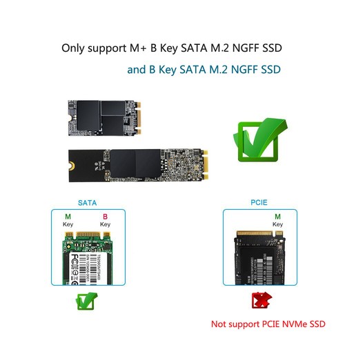 M.2 NGFF SSD 6Gbps to USB 3.1 Type-C Converter Adapter For Laptop Macbook Air UK - Afbeelding 6 van 8