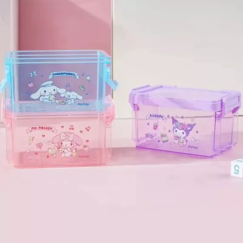 Sanrio Characters: Aufbewahrungsboxen Deckel 3er + Stickers My Melody Manga NEU - Picture 2 of 4