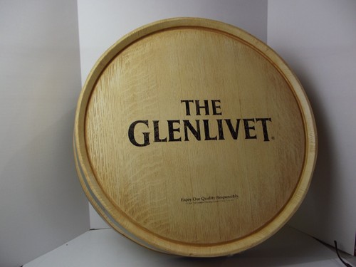 Letrero de cabeza de barril de whisky escocés Glenlivet bar restaurante hombre cueva imitación madera - Imagen 2 de 12