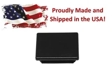 Black Plastic 2"x3 inch Rectangle Universal Tubing End Cap Plug Insert
