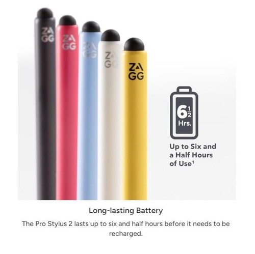 ZAGG Pro Stylus 2 for All iPads 2018 and Later GRAY Pencil Pen BRAND NEW - Picture 5 of 11