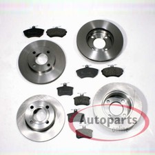 Bremsscheiben Ø 266 mm + Ø 247 mm + Bremsbeläge vorne hinten für Citroen C3