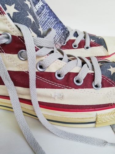 Bandera Americana Converse All Star Chuck Taylor De Colección Nueva, Estilo Envejecido - Imagen 11 de 16