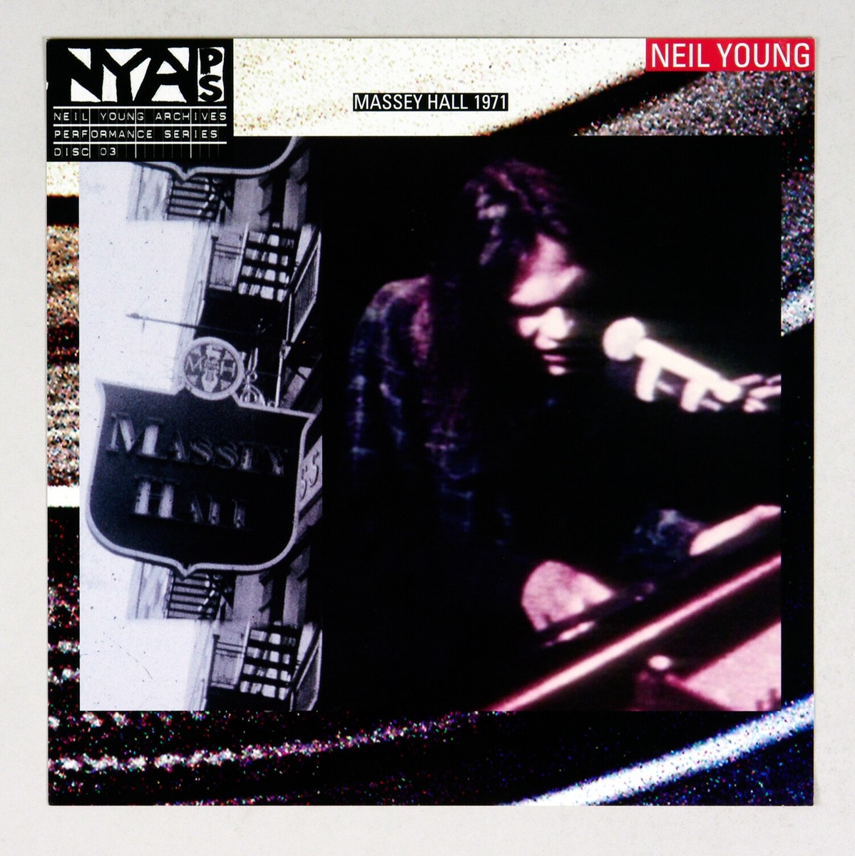 Neil Young Poster Flat 12x12 Live at Massey Hall 1971 Album
