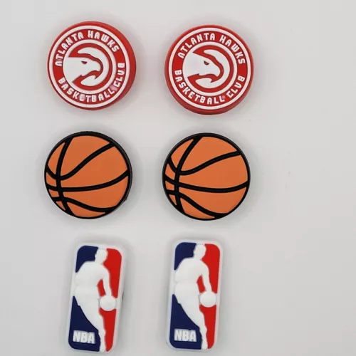 NBA Atlanta Hawks Basketball Team For Crocs Shoe Charms - 6 Pieces