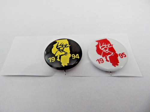 1994 & 1995 ILLINOIS DEER HARVEST PINS - Picture 2 of 2