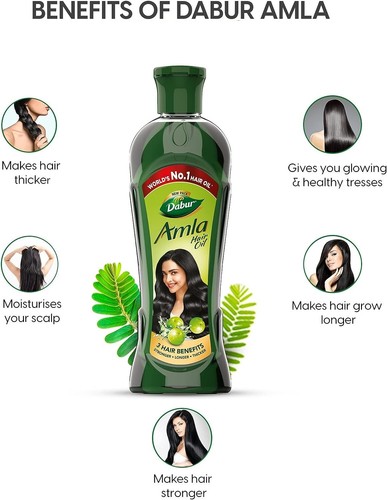 Dabur Amla Hair Oil for Long, Healthy and Strong Hair - 450 ml Free Shipping - Picture 4 of 4