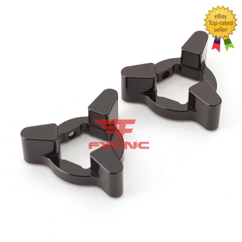 CNC 14mm 17mm 19mm 22mm Motorcycle Fork Preload Adjuster Universal Bolt Black - Foto 2 di 8