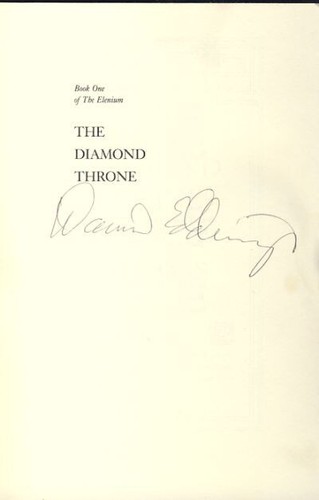 Signiert David Eddings Der Diamant Thron Fantasy Magie Das Elenium 1. Auflage - Bild 2 von 2