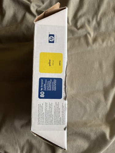 HP 80 Yellow C4848A 350ml DesignJet 1000 1050c Ink Cartridge OEM Original - Picture 4 of 20
