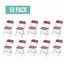 10 pack burgundy titanpro stackable plastic wedding folding chair eventstable