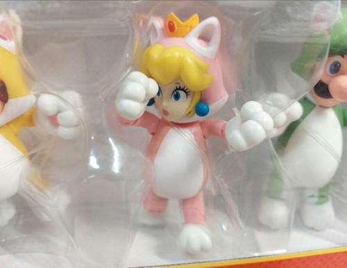 Super Mario 3D World Bowser's Fury Multi-Pack Toy Cat Mario Peach Luigi Figures - 第 4/16 張圖片
